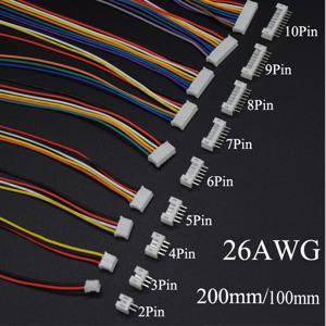 5 세트 미니 소형 마이크로 JST 2.0mm PH2.0 Male Female 커넥터 2/3/4/5/6/7/8/9/10 핀 플러그 (터미널 와이어 포함) 케이블 소켓 26AWG
