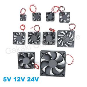 4010 12025 8010 30mm dc 5V 12V 24V 냉각 팬 브러시리스 모터 케이스 조용한 40MM 50MM 60MM 70MM 80MM 90MM 120MM 3D 인쇄용 2PIN