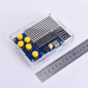 DIY 게임 키트 레트로 클래식 전자 납땜 용접 트랜닝 세트, 아크릴 케이스 포함 뱀 비행기 레이싱 미니 게임 콘솔