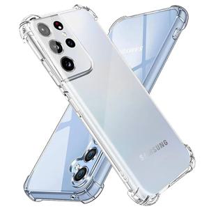 삼성 갤럭시 노트 10 20 S7 S8 S9 S10 S21 S22 S23 S24 플러스 울트라 라이트 FE 5G 전화 커버에 대한 충격 방지 투명 실리콘 소프트 케이스