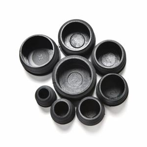 원형 파이프 튜브용 블랙 플라스틱 가구 다리 플러그, 블랭킹 엔드 캡, 직경 16mm, 19mm, 22mm, 25mm, 28mm, 30mm, 32mm, 35mm, 로트당 10 개