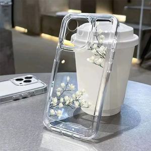 삼성 A54 5G Fundas 용 꽃 케이스 삼성 갤럭시 S24 S23 울트라 S22 A34 A53 S21 FE A33 A52 A15 A35 실리콘 투명 커버