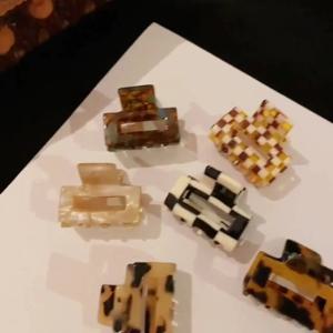 1PC 아세트산 헤어 클립 여성 머리 클립 뒤로 일본과 한국 우아한 기질 작은 스크래치 클립 그물 빨간 머리 Scr