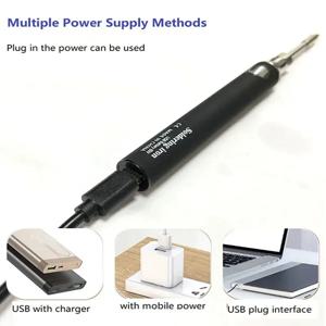 휴대용 USB 무선 납땜 다리미 도구 펜, 충전식 및 온도 조절기, 1 팁 키트, 5V, 8W 전력