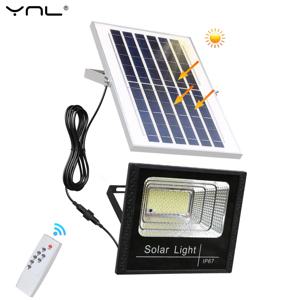 야외 방수 태양광 반사판 스포트라이트, 강력한 LED 태양광 조명, 정원 거리 리모컨, 100W, 200W, 300W, 500W