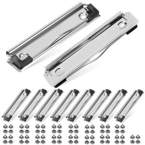 10 Pcs 파일 폴더 문서 보드 클립 클램프 흰색 금속 가위 클립 보드 홀더 장착 가능한 사무실 미니 바인더