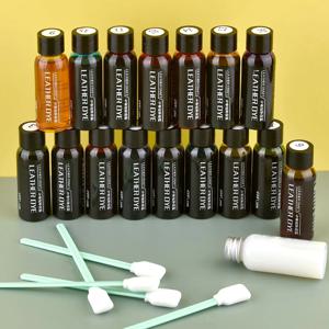 30ml 가죽 안료 가죽 염료 색상 코트 가죽 야채 태닝 재료에 대한 고정 색상 안료 가죽 공예 수리