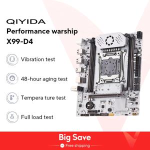 QIYIDA X99 마더보드 D4 LGA 2011 3, M.2 슬롯 지지대 X99 C612chip DDR4 메모리, SATA3.0 USB3.0 PCI16X