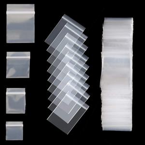 100Pcs 20Wires 쥬얼리 소매 액세서리 보관을위한 미니 클리어 지 플락 비닐 봉투 소규모 비즈니스 포장 용품 Reclosable