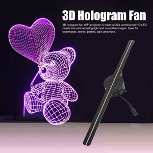 3D 홀로그램 팬 16.5인치 2000x224 WiFi 3D 프로젝터(비즈니스 매장 광고용 224개 LED 조명 비드 포함) 100‑240V