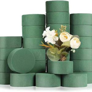 녹색 꽃 거품, 10PCS 둥근 꽃 거품 벽돌, 건조 꽃 거품 블록, 인공 꽃 진흙 DIY 꽃꽂이 키트