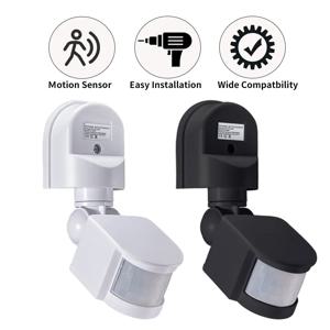 PIR 모션 센서 220V 110V 12V 자동 적외선 센서 이동 감지기 야외 LED 조명 스위치 인간 존재 센서