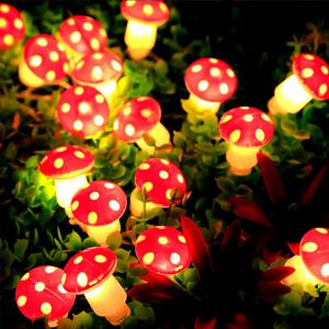 20 LED 버섯 LED 요정 조명 USB/배터리 문자열 빛 크리스마스 파티 선물 요정 실내 장식 분위기 빛