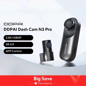 DDPAI 몰라 N3 프로 대시 카메라, 운전 차량 캠, 와이파이 스마트 커넥트, 자동차 녹음기, 1600P HD