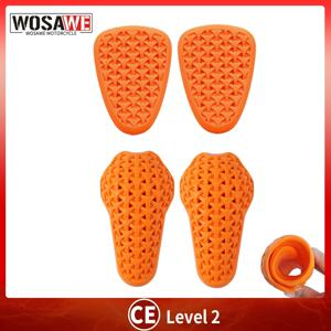 WOSAWE CE 레벨 2 오토바이 바지 청바지 삽입 보호 장비 무릎 엉덩이 보호 오토바이 레이싱 라이딩 Kneepads Thicken