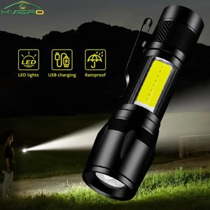 손전등 배터리 충전 미니 Led 5W 초점 조정 가능한 측면 램프 편리한 방수 T6 빛 캠핑 하이킹에 대 한 매우 밝은