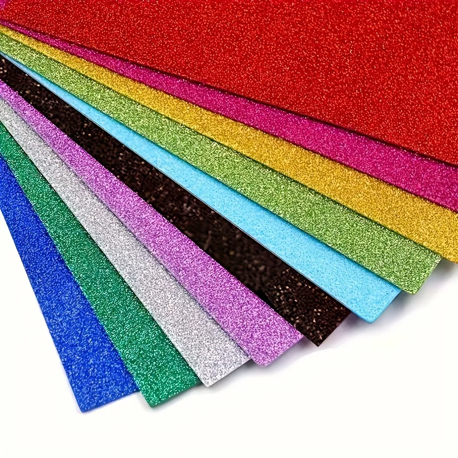 10장 A4 다채로운 자체 접착 용지 및 선물 포장 생일 및 파티 웨딩 장식에 적합-10가지 색상
