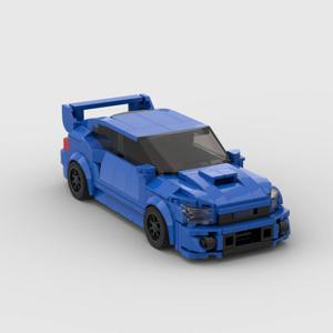 MOC 속도 챔피언 JDM STI 303pcs 레이싱 스포츠카 차량 레이서 빌딩 블록 소년을위한 벽돌 크리 에이 티브 차고 장난감
