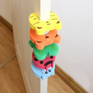5 개/몫 실리콘 출입구 게이트 장식 문 스토퍼 아기 안전 관리 만화 동물 방해기 아이 어린이 보호