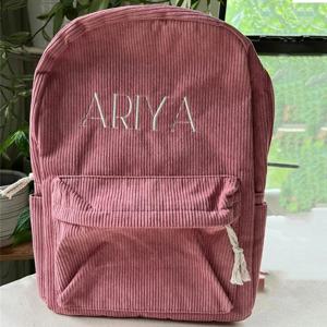 개인화 된 어린이 Schoolbag 아기 유모차 가방 이름 단색 배낭과 맞춤형 유치원 스낵 배낭