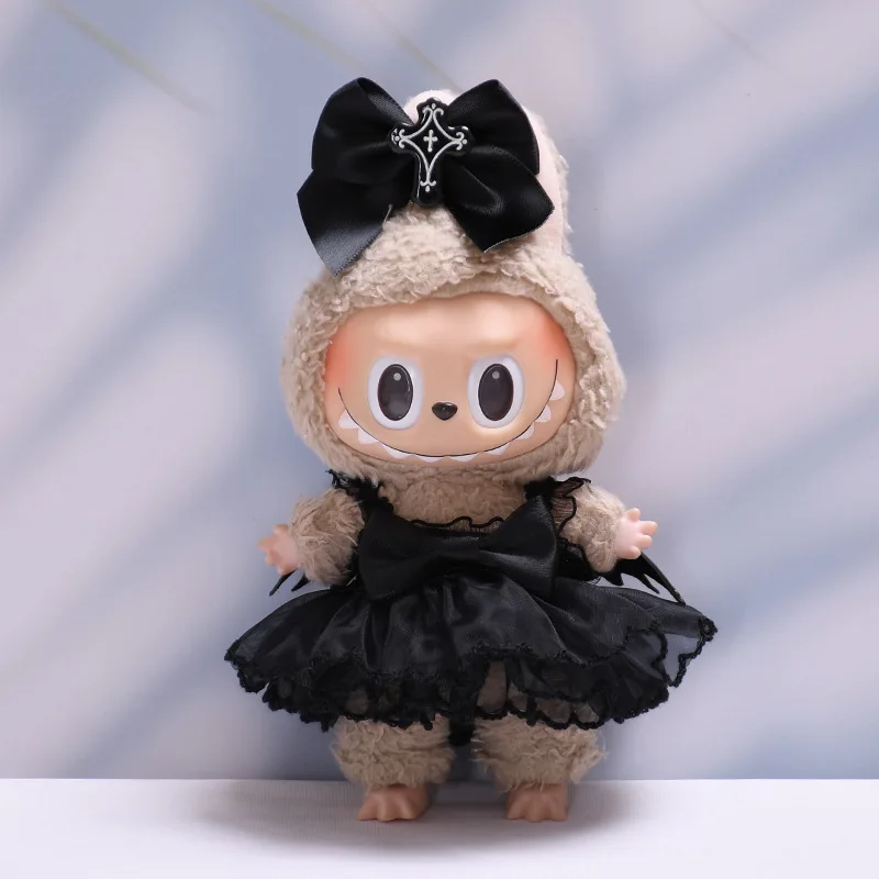 Labubu 옷 패션 고딕 스커트 Labubu 인형 옷 펜던트 작은 악마 스트랩 스커트 15/17cm 봉제 인형 유니버설