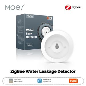 MOES Tuya ZigBee 3.0 스마트 누수 경보 감지기, 물 센서 홍수 누출, 실시간 경보, 스마트 라이프 앱 알림