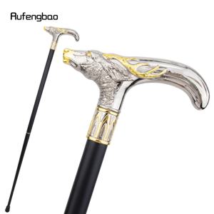 황금 흰색 Sika 사슴 머리 워킹 지팡이 패션 장식 워킹 스틱 신사 우아한 코스프레 지팡이 손잡이 Crosier 91cm