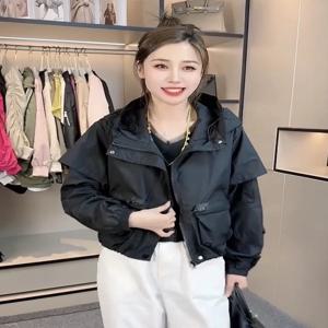 Uv Protection 캐주얼 여성 여름 겉옷 코트 플러스 사이즈 후드 선크림 의류 슬리밍 루즈핏 세련된 통근