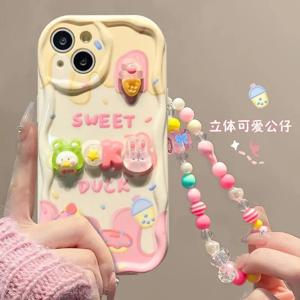 아이스크림 그래피티 애플 12PROMAX 휴대폰 케이스 iPhone14Pro/13/12/11 학생 귀여운 안티드롭 in휴대폰 케이스