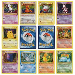 151Pcs 1996 1 세대 포켓몬 카드 Charizard Pikachu Mewtwo Blastoise 수집 카드 장난감 영어 버전