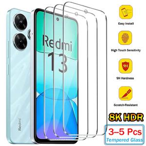 Xiaomi Redmi Note 13 12 Pro 화면 보호기 용 3/5Pcs 강화 유리 Redmi Note 13 12 13C 12C 커버 유리 보호 필름