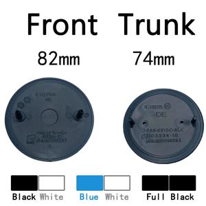 2Pcs 82mm 74mm 자동차 앞 후드 엠블럼 후면 부팅 트렁크 로고 bmw E36 F20 E46 E39 E38 E90 E60 E87 E34 E53 X3 X5 X6 M 액세서리
