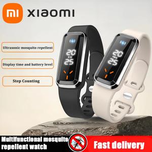 Xiaomi 다기능 모기 방지 손목 밴드 초음파 버그 퇴치 손목 밴드 충전식 전자 팔찌 시계 보수계