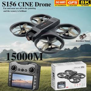 S156 드론 8K HD 듀얼 카메라 360 °   비디오 5G WiFi 브러시리스 모터 어린이를 위한 장애물 회피 기능이 있는 쿼드콥터 성인 장난감 선물