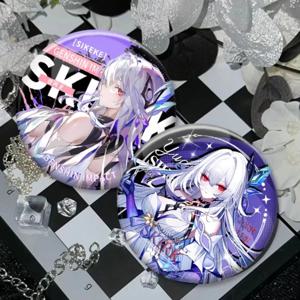 Genshin Impact Dahlia Skirk 피규어 배지 스탠딩 페인팅 주변 절묘한 Q 버전 배지 애니메이션 테이블 탑 ACG 장식품