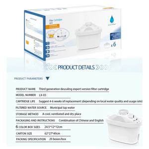 Brita Maxtra 호환 정수 필터 카트리지 6개; 사로 감소; 최적의 브리타 주전자 효율성; 순수한 수분 공급; 팩