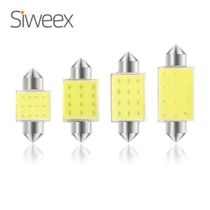 C5W C10W 31mm 36mm 39mm 41mm/42mm 돔 꽃줄 COB LED 자동차 독서 인테리어 램프 번호판 흰색 조명 파란색 DC 12V