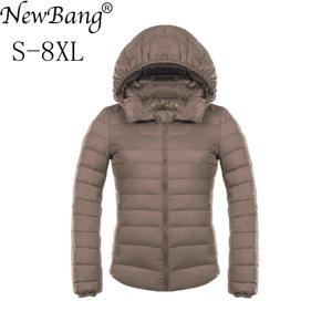 NewBang-브랜드 7XL 8XL 여성용 재킷, 대형 다운 코트 초경량 다운 재킷, 여성용 경량 따뜻한 방풍 파카 플러스