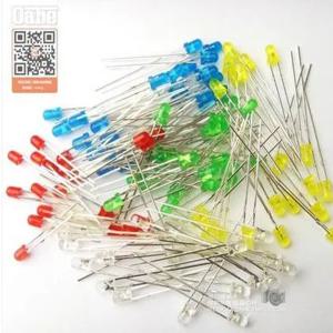 DIY LED 세트, 3mm LED 조명, 흰색, 노란색, 빨간색, 녹색, 파란색, 모듬 키트, 100 개