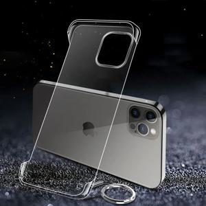 iPhone 16 15 14 13 12 Mini 11 Pro XS Max XR X 8 7 Plus SE 2022 투명 플라스틱 커버 용 슬림 프레임리스 투명 전화 케이스