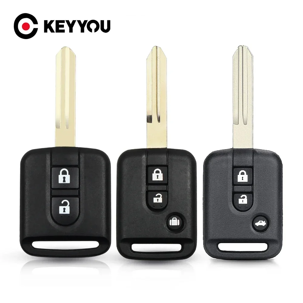 KEYYOU 닛산 Qashqai Navara Micra NV200 Patrol Y61 Micra 350Z Pathfinder Fob 용 새로운 원격 자동차 키 케이스