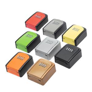 키 잠금 상자 벽걸이형 스테인레스 스틸 키 안전 비바람에 견디는 4 실내 및 실외 사용을 위한 조합 키 저장 잠금 상자