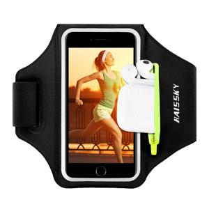 HAISSKY 오리지널 지퍼 백 iPhone 16 15 14 13 12 11 Pro Max 운동 암 밴드 전화 파우치 Xiaomi 용 스포츠 완장 실행