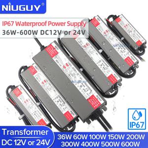 방수 조명 변압기 AC 220V ~ DC 12V 24V LED 드라이버 전원 공급 장치 60W 100W 150W 200W 300W 600W 실외 방수