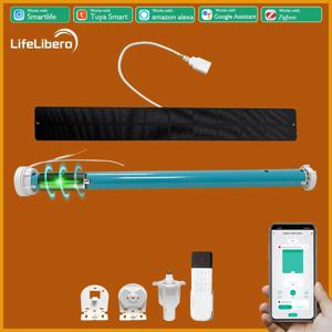 Lifelibero Tuya Zigbee 배터리 창 스마트 커튼 블라인드 롤러 모터 37 38mm 튜브 작업 Alice Alexa 스마트 스피커 홈