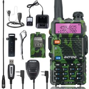 BaoFeng UV 5R 워키 토키 듀얼 밴드 장거리 양방향 라디오 사냥 휴대용 FM cb 라디오 방송국 트랜시버 무선 세트