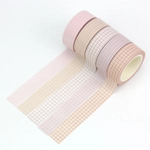 새로운 1PC 10M 장식 귀여운 더 파스텔 색상 그리드 및 순수 컬러 Washi 테이프 일기 스크랩북 마스킹 테이프 편지지 세트