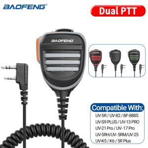 Baofeng BF-780 듀얼 PTT 원격 어깨 워키 토키 스피커 마이크 마이크 UV-5R BF-888S 5RH 21 PRO Quansheng UV-K5 UV-K6