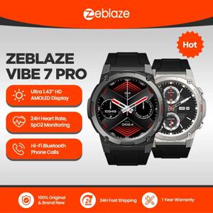 Zeblaze VIBE 7 PRO 음성 통화 스마트 워치, AMOLED 디스플레이, 하이파이 전화 통화, 튼튼한 스포츠 스마트워치, 남성용 1.43 인치