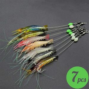 3pcs/7pcs 새우 미끼 낚시 미끼 인공 낚시 미끼 Isca 인공 Ascesorios Pesca